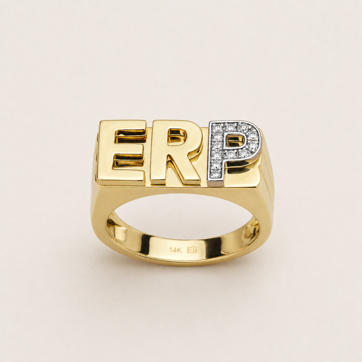 Custom Initial Pinky Ring | EP Jewels – ep jewels