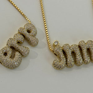 ICED JUMBO INITIALS NECKLACE