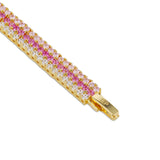 Delaney Pink Tennis Bracelet
