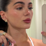 Iced Baby Script Letter Earring - Single