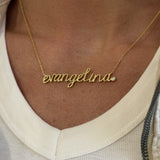 Classic Script Nameplate Necklace