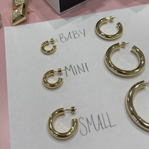 SMALL CHUNKY HOOP EARRING