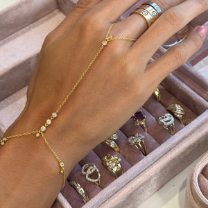 CZ DANGLE HAND CHAIN