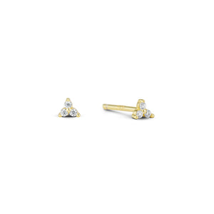 CZ TRI-STAR STUD EARRING