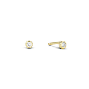 CZ TINY GOLD STUD EARRING