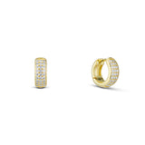 Cz Classic Huggie Hoop Earring