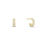 Mini Iced Pave Hoop Earring