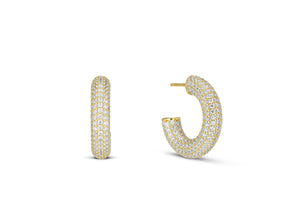 CHUNKY PAVE HOOP EARRING