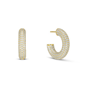 CHUNKY PAVE HOOP EARRING