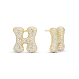 Iced Jumbo Letter Earring - Single