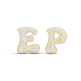 Iced Jumbo Letter Earring - Single