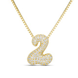 Iced Medium Jumbo Number Necklace