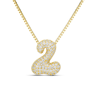 ICED JUMBO DOUBLE DIGIT NUMBER NECKLACE