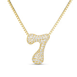 Iced Medium Jumbo Number Necklace