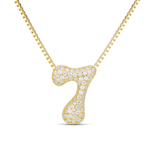 ICED JUMBO DOUBLE DIGIT NUMBER NECKLACE