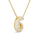 Iced Medium Jumbo Number Necklace