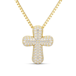 ICED JUMBO CROSS NECKLACE