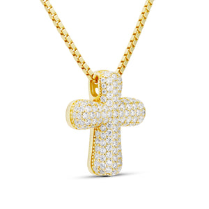 ICED JUMBO CROSS NECKLACE