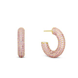 Sophia Pink Pave Hoop Earring
