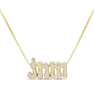 ICED JUMBO INITIALS NECKLACE