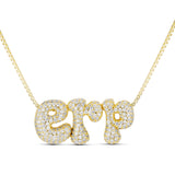 Iced Jumbo Initials Necklace