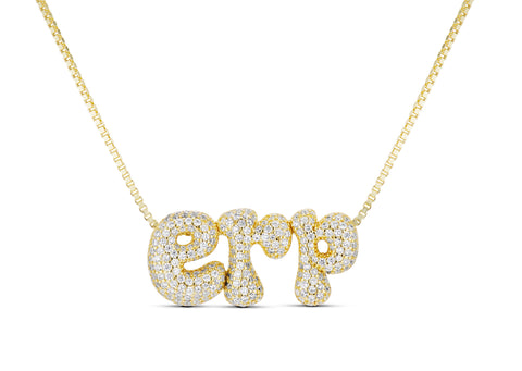 ICED JUMBO INITIALS NECKLACE