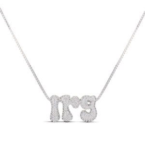 ICED JUMBO INITIALS NECKLACE