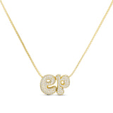 Iced Jumbo Initials Necklace