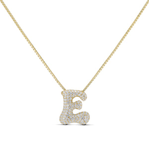 ICED MEDIUM JUMBO LETTER NECKLACE