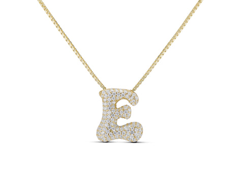 ICED MEDIUM JUMBO LETTER NECKLACE