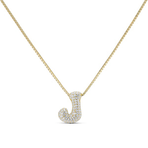 ICED MEDIUM JUMBO LETTER NECKLACE