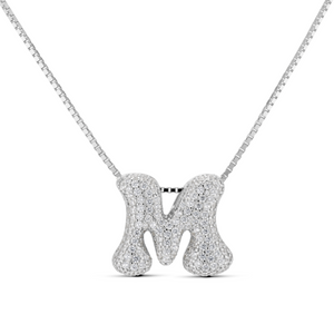 ICED JUMBO LETTER NECKLACE