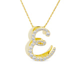 Iced Jumbo Script Letter Necklace
