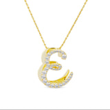 Iced Jumbo Script Letter Necklace