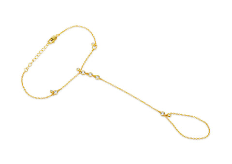 CZ DANGLE HAND CHAIN