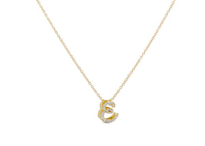 ICED BABY SCRIPT LETTER NECKLACE *SHIPS BY OCT 8th*