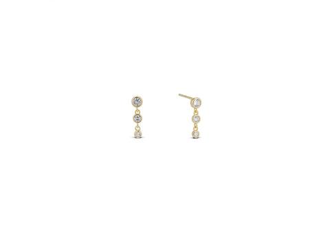 CZ BUBBLE DROP EARRING