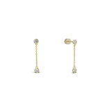 CZ Stud Dangle Earring