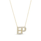 CZ Initial Nameplate Necklace