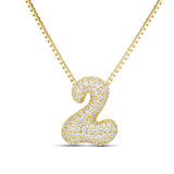 Iced Medium Jumbo Number Necklace