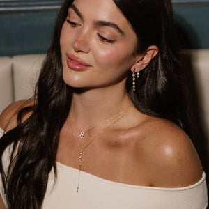 CZ BUBBLE DROP EARRING
