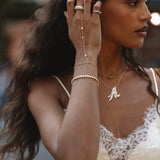 Iced Jumbo Script Letter Necklace