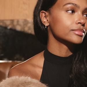 CZ BUBBLE DROP EARRING