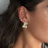 Iced Jumbo Letter Earring - Single