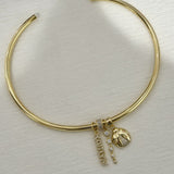 CZ Nameplate Cuff Charm
