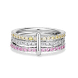 Trio Pave Lock Ring