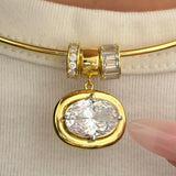 Cz Baguette Cuff Charm