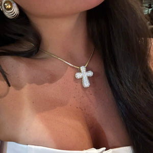 ICED JUMBO CROSS NECKLACE