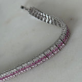 Delaney Pink Tennis Bracelet
