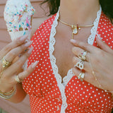 Cz Baguette Cuff Charm